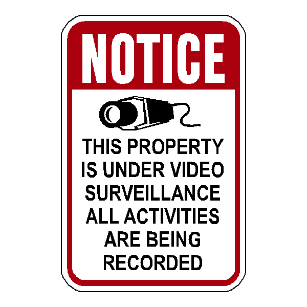 This Property is Protected by Video & Audio Surveillance Warning Sign Plaque 