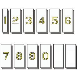 3 Number Stencil Pack