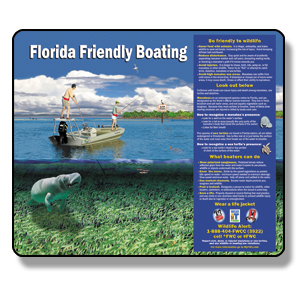 Caution Boaters Watch for Manatee Sign 30x24