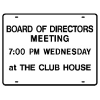 Condo or HOA Meeting Notice Sign 1-4 lines