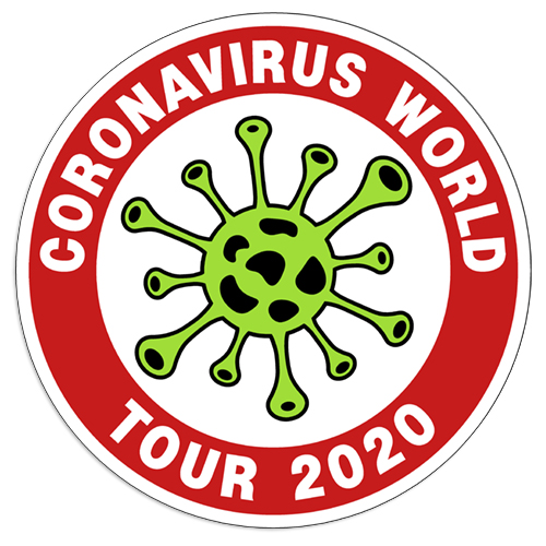"Coronavirus World Tour 2020" Decal / Sticker corona virus decals, covid-19, virus, world tour, sticker, 2020