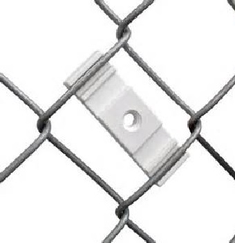 grooved bracket holds sign secure on fence includes sign bolt