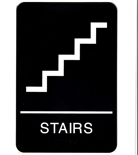ADA Stairs Braille Sign 9"x6"