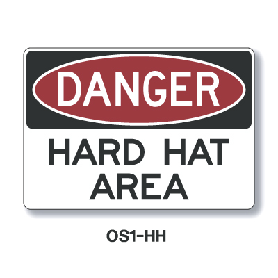 Danger Hard Hat Area 14"x20"