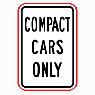 Compact Car Parking sign R8-3 18"x12"