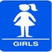 ADA Girls Restroom Braille Sign