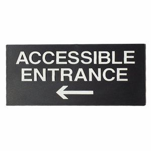 Accessible Entrance  with left Arrow
