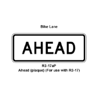 AHEAD sign 30w x 12 -HIP White-black copy-080 Alum 