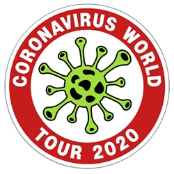 "Coronavirus World Tour 2020" Decal / Sticker corona virus decals, covid-19, virus, world tour, sticker, 2020