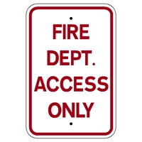 Fire Dept Access Only Sign