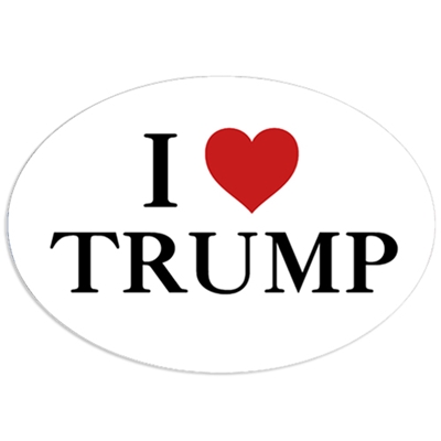 I Love Donald Trump Presidential Candidate Decal