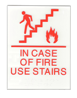 In Case of fire use stairs sign