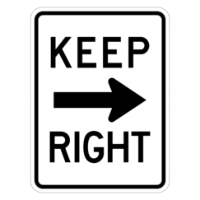 Keep Right w/ Right Arrow R4-7A Traffic Sign R4-7A--Keep-Right-with-Right-Arrow-Sign,R4-7A-traffic-sign ,Keep-Right-arrow-sign,reflective-keep-right-sign
