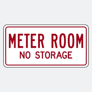 Meter Room No storage Sign