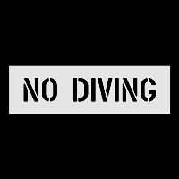 No Diving Stencil 4" copy