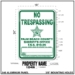 PALM BEACH SHERIFF'S NO TRESPASSING SIGN  - PBSO  STOCK 2022