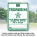 PALM BEACH SHERIFF'S NO TRESPASSING SIGN  - PBSO  STOCK 2022