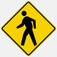 W11-2 Pedestrian Crossing Reflective Warning Sign