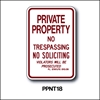 Private property Sign No Trespassing No Soliciting Sign -Florida statute