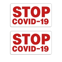 "STOP COVID-19" Decal / Sticker (Set of 2) stop corona virus decals, Coronavirus Bumper Stickers, Covid-19 Decal