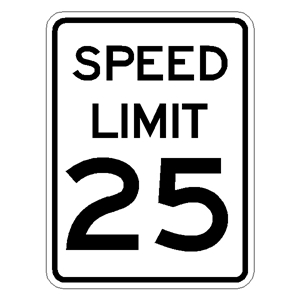 Speed Limit Sign Reflective R2-1