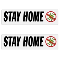 "Stay Home" Coronavirus / Covid-19 Decal / Bumper Sticker (Set of 2) stay home, quarantine, corona virus decals, Coronavirus Bumper Stickers, Covid-19 Decal