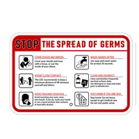 Stop the Spread of Germs Safety sign -FirstSign_COVID19