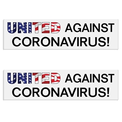 "United Against Coronavirus" Decal / Bumper Sticker (Set of 2) corona virus decals, United Against Coronavirus Stickers, Covid-19 Decal
