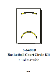 Basketball Court Circle Stencil Kit