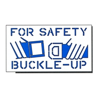 Buckle up for Safety Stencil