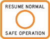 RESUME SAFE OPERATION Sign CG-5  36" x 48"