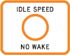 IDLE SPEED- NO WAKE 36" X 48"