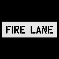 Fire Lane 12"  Stencil for Road marking 