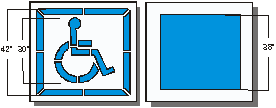 Handicap Symbol 30" Stencil 2pc Kit
