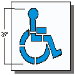 Handicap Symbol Stencil for Disabled Parking