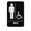 Men/HC Restroom Sign with Braille   9"x6"