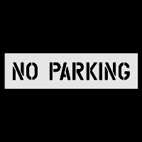 No Parking 18" Stencil  Duro 1/16" Plastic
