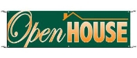 Open House Banner 3 x 10 ft with ropes