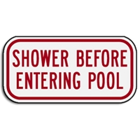  Shower Before Entering Pool 6"x12" KP-1