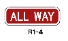 All Way R1-4 6"x18"   All-Way-Sign,R1-4