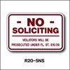 No Soliciting ...with Fl Statute 12"x18" R20-5NS