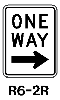 One Way w/ Right Arrow R6-2R 24x18