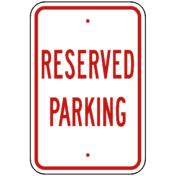 Reserved Parking 18"x12" R8-18