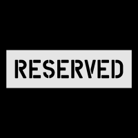 Reserved  4" Stencil