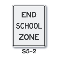 End School Zone Sign S5-5