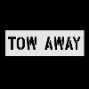 Tow Away 8" Stencil