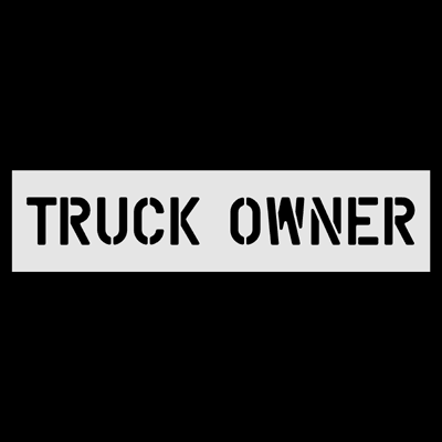 Truck Owner 4" Stencil