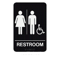 Unisex/HC/Restoom 9 Braille Sign 9"x6"